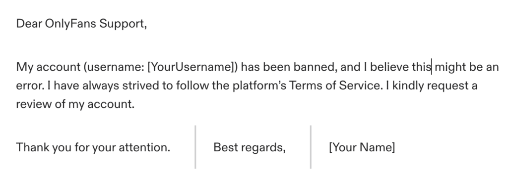 Unbanning OnlyFans Account